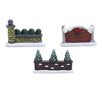 Toyland® Mini adorno de resina coleccionable de Navidad, accesorios de escena de pueblo, figuras de Navidad (juego de 2 paredes de 5,5 cm x 3 cm, selección aleatoria).