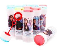 Toyland® Pack de 12 Frozen Botes de Burbujas con Varitas, Solución de 60ml y Tapa de Laberinto Novedosa - Juguetes para bolsitas de Fiesta y Dinero de Bolsillo