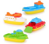 Toyland® Paquete de 4 Barcos de Juguete de Colores: Barcos de Carga, Cruceros, Pesca y Contenedores: Juguetes Acuáticos Flotantes para Niños: Juguetes para la Piscina y el Baño - Edad 24 Meses +