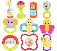 Toyland® Paquete de 6 - Sonajeros de Dentición para Bebés y Niños Pequeños - Diseños Surtidos - 6 al Azar - 3m+