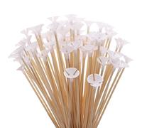 Toyland® Paquete de Vasos y Palitos de Globos de Bambú de 100-32 cm (12,5") - Ecológico, Reutilizable y Reciclable - Decoración para Celebraciones y Fiestas