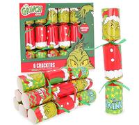 Toyland® Set de 6 Adornos navideños de Lujo de 30 cm (12 Pulgadas) con temática del Grinch (Rojos y Verdes) - 100% reciclables - un Regalo Original - Decoraciones Divertidas para tu Mesa navideña