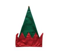 Toyland® Sombrero de duende navideño de fieltro rojo y verde con cascabel - Talla única para todos