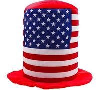 Toyland® Stars & Stripes USA Velvet Big Top Hat - Accesorios de disfraces americanos - Sombreros de novedad