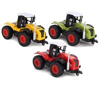 Toyland® Tractores agrícolas de 4x4 con tracción hacia atrás de 10 cm - Colores Surtidos - 1 elegido al Azar - Vehículos agrícolas para niños
