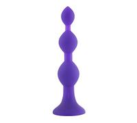 Toylie Consolador anal de silicona "Bullet", 19,5 cm, negro, lila, burdeos, consolador anal con ventosa, flexible, para hombre y mujer, juguete sexual para juegos sexuales anales y vaginales (morado)