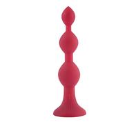 Toylie Consolador anal de silicona "Bullet", 19,5cm, negro, lila, burdeos, consolador anal con ventosa, flexible, para hombre y mujer, juguete sexual para juegos sexuales anales y vaginales (Bordeaux)