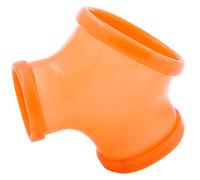 TOYLIE funda de pene de látex GIL Naranja neón - Penis Sleeve con anillo de pene de 2,8 cm y anillo de testículos de 3,5 cm, Ballstretcher, juguetes sexuales para principiantes y profesionales