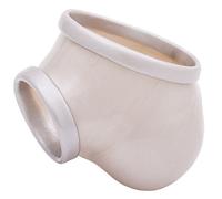 TOYLIE Funda para el pene de látex Ben plata - Sleeve con anillo de pene de 3,5 cm (flexible) en el tronco y saco escrotal
