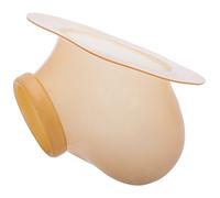 TOYLIE Funda para el pene de látex Ben semi-transparente con base para adherirse a la ropa - Sleeve con anillo de pene de 3,5 cm (flexible) en el tronco y saco escrotal
