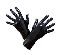TOYLIE Guantes de látex negros sin costuras - XS-XL - 0,5 - 0,7 mm - Traje fetiche - Fabricado en Alemania - Par, Negro , L