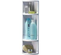 Toyma 0607/14-Rinconera de Ducha, Color Blanco Varilla Cromo