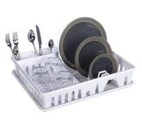Toyma - Escurreplatos de Plástico con Bandeja 38x47 cm - Rack de Secado para Vajilla