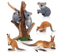TOYMANY 7 figuras de animales salvajes australianos, juego de safari, figuras de animales de la selva, canguro, koala, animales de plástico, zoológico, selva, bosque, para jugar o como decoración