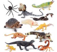 toymany Juego de Figuras de Reptiles, Animales de la Selva Tropical con lagartos, Serpientes y más, Perfecto para Regalos, obsequios de Fiesta y proyectos Escolares