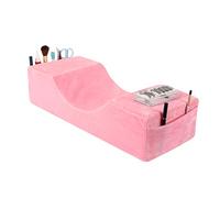 Toymay Cómodo cojín Cervical para extensión de pestañas, cojín de Contorno para el Cuello de Espuma viscoelástica, Apoyo al Dormir, cojín Cervical con Funda extraíble de Terciopelo Rosa