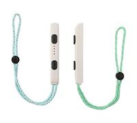 TOYMIS 2 Piezas Nintendo Switch Wrist Straps, Pulsera Mando Nintendo Switch con Cuerda Verde y Azul Controlador de Muñeca Elástico Ajustable Controlador para Switch Joycon Controller (Blanco)