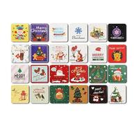 TOYMIS 24 piezas Tarjetas Navideñas con Sobre, 7,6 x 7,6 cm Small Christmas Cards with Envelopes Tarjetas de Felicitación Navideñas Lindas Tarjetas Navideñas para Niños Familiares Amigos
