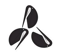 TOYMIS 3 Piezas Abrecartas, Abridor de Sobres de Plástico Eficiente Herramienta de Apertura de Correo con Bordes Afilados Cortador de Sobres para Envolver Correo y Papel Cortar (Negro)