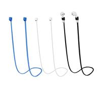 TOYMIS 3 piezas Magnéticas Cordón Auriculares Inalámbricos, Deporte Correa de Cordón para Auriculares Silicona Suave Correas Antipérdida Compatibles con AirPods Pro/3/2/1 (Negro, Blanco, Azul)