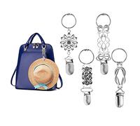 TOYMIS 4 Piezas Clip Sombrero Viaje, Clip para Sombrero de Metal para Viaje en Bolsa Clip de Cardigan para Hombres Mujeres Equipaje Al Aire Libre Viajes Accesorios