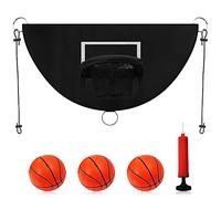 TOYMIS Aro de Baloncesto de Trampolín, Borde Separable para Clavar con Pelotas, Accesorio para Niños y Adultos, Uso en Interiores (Negro)