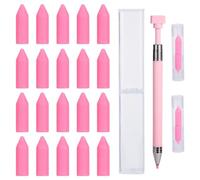 TOYMIS Bolígrafo de Pintura de Diamantes con 24uds de Cera, Herramientas de Pintura de Diamante Bolígrafo de Pintura de Diamantes para Recoger Rápidamente Cuentas Gemas Pintura DIY (Rosa)
