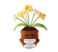 TOYMIS Flores de Crochet Emotivas, Creativas Flores Divertidas Nomeolvides Decoración Escritorio Perfecta Regalo Graduación para Familiares y Amigos
