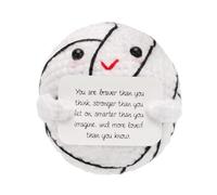 TOYMIS Muñeca de Voleibol Positiva, Lindo y Divertido Juguete de Voleibol Inspirador de Ganchillo Muñeca de Punto Positiva con Tarjeta Positiva para Amantes Deportes Amigos Decoraciones de Fiesta