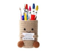 TOYMIS Portalápices de Patata con Emociones Positivas, Portalápices de Crochet Juguete de Patata con Tarjeta Positiva Regalo para Fiestas de Cumpleaños de Regreso a La Escuela para Familiares Amigos
