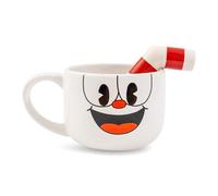 Toynk Cuphead - Taza de café de cerámica y pajita, taza grande para té, espresso, cacao, capacidad para 20 onzas