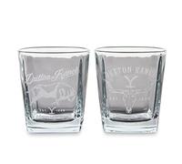 Toynk Yellowstone Dutton Ranch Mini Rocks - Vasos de chupito de whisky para el hogar, bar, cocina