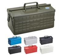 Toyo MG ST-350MG - Caja de herramientas de 2 niveles, color verde militar