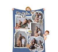 toyofmine Manta Personalizada, Manta Personalizada con Foto y Texto,Regalos para Bebes, Niños, Mujeres, Hombres