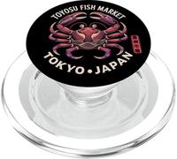 Toyosu Fish Market Tokio Japón Kani Crab Kanji Souvenir PopSockets PopGrip para MagSafe