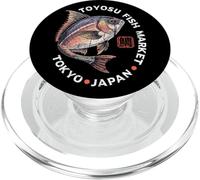 Toyosu Fish Market Tokio Japón Tai Sea Bream Kanji Souvenir PopSockets PopGrip para MagSafe