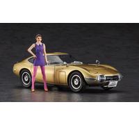 Toyota 2000GT Oro W / Girl Figura (HASSP533) 1:24 Plástico Modelo Kit Hasegawa
