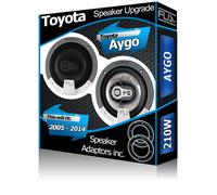 Toyota Aygo Puerta Delantera Altavoces FLI Kit de para Coche + Adaptador Anillos