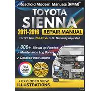 TOYOTA SIENNA 2011-2016 REPAIR MANUAL: Illustrative DIY Guide for the 3rd Gen, 2GR-FE V6, 3.6L Engine | Featuring 600+ High-Resolution Exploded View Diagrams and Step-by-Step Procedures