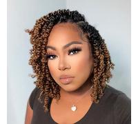 ToyoTress Tiana Passion Twist Hair - Extensiones de pelo sintético trenzadas (10 pulgadas, OT30-8P)