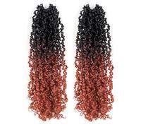 Toyotress Yanky Twist - Pelo de ganchillo - 14 pulgadas, 2 paquetes (30 mechones por pieza), mini Twist de primavera esponjoso, trenzas de ganchillo preenlazadas (14 pulgadas, 2P-OT1B/350)