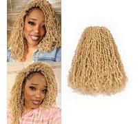 Toyotress Yanky Twist - Pelo de ganchillo de 14 pulgadas, 8 paquetes (30 mechones por pieza), esponjoso, mini Twist Passion Twist, rubio miel, trenzas de ganchillo preenlazadas (14 pulgadas, F27/613