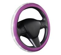 TOYOUN Bling - Funda para volante de automóvil de piel sintética con diamantes de imitación de cristal brillante, ajuste universal, accesorios de coche con purpurina, color morado