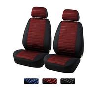 TOYOUN Fundas Asientos Coche Universal Delantero Funda de Asiento para Coche Airbag Compatibles Juego de Protector Asiento Delantero Coche de 2 plazas Fundas para Asiento de Accesorios Automóvil, Rojo