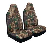 TOYOUN Fundas Asientos Coche Universal Delantero | Juego de Protector Asiento Coche Impermeables de 2 plazas | Fundas para Asiento de Respaldo Alto | Camuflaje Clásico, Montaje Sencillo |