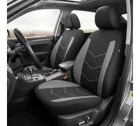 TOYOUN Fundas Asientos Coche Universal Delanteros de Poliéster Fundas Asientos Delanteros Coche para Conductor y Copiloto de Cerdito de Accesorios Automóvil 2 Plazas,Gris