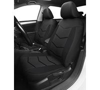 TOYOUN Fundas Asientos Coche Universal Delanteros de Poliéster Fundas Asientos Delanteros Coche para Conductor y Copiloto de Cerdito de Accesorios Automóvil 2 Plazas,Negro