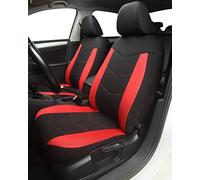 TOYOUN Fundas Asientos Coche Universal Delanteros de Poliéster Fundas Asientos Delanteros Coche para Conductor y Copiloto de Cerdito de Accesorios Automóvil 2 Plazas,Rojo