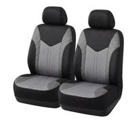 TOYOUN Fundas de Asiento de Coche Color Gris para Asientos Delanteros de sedán, Furgoneta y SUV, poliéster, Ajuste Universal, Fundas Transpirables para par de Asientos Delanteros