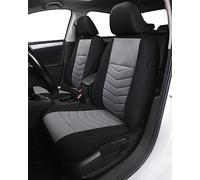 TOYOUN Fundas de asiento delantero de coche, ajuste universal, compatibles con airbag, estampado de rayas 3D, par de fundas de asiento delantero, protector de asiento de coche para asientos